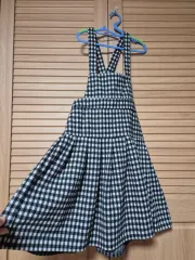 セルデン チェック パータン フレア ビスチェ サスペンダー ONE PIECE 140