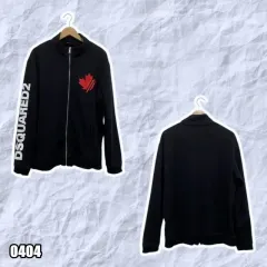 3XL DSQUARED2 ブラック メイプル ロゴ ジップアップ ジャケットのサムネイル