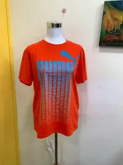 PUMA プーマ オレンジ色 半袖 Tシャツ