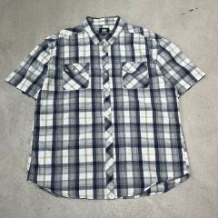 2024完売品✨Schott ショット オープンシャツ 開襟 オンブレチェックL