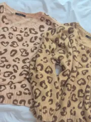 ギャル系 INGNI ニット セット オネラテ ギャル レオパード 日本女子スタイル ヴィンテージ