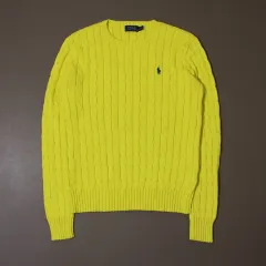 POLO RALPH LAUREN ポロラルフローレン イエロー ケーブルニット