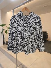美品☆Johnbull ジョンブル シアーブラウス シャツ レオパード風 