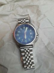 ミリタリー ORIENT オートマチック ブルーダイアル ジュビリーバンド 