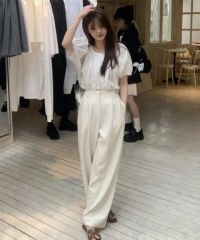 ito fukuoka big collar linen tops《white》 - メルカリ