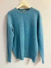 新品 ユニセックス) UNIQLO ユニクロ ブルー ウールニット XL セーター ウールニット カーディガン