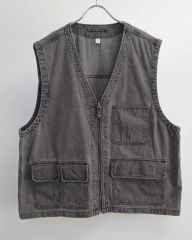 XL ベスト フィッシング サファリ アウトドア マルチポケット 裏地総柄 