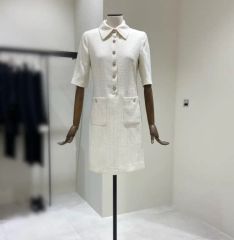 新品タグ付!!】GG総柄 グッチ シルク ワンピース ラメ ベージュ M