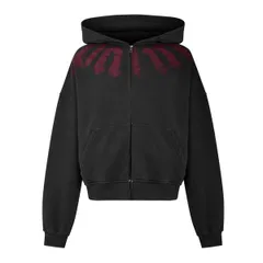 パーム・エンジェルス メンズ アウター パーカー・スウェット Palm Angels Palm Neck Zip Hoody Sn61 Black ブラックのサムネイル
