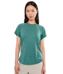 マーモット レディース トップス シャツ Marmot Uptrail Short SleeveWo Emerald Blue ブルーのサムネイル