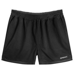 リプレゼント メンズ ボトムス ハーフパンツ・ショーツ メッシュ ショートパンツ Represent Washed Meshorts Washed Black ブラック
