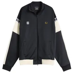 フレッドペリー メンズ アウター ジャケット・ブルゾン Fred Perry Meyba Cut And Sew Track Jacket Navy ネイビー
