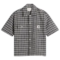 カーハート レディース トップス シャツ Carhartt WIP Short Sleeve Michigan Shirt Kander Check Black ブラックのサムネイル
