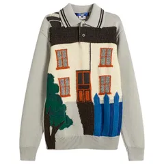 ジュンヤ ワタナベ メンズ アウター ニット・セーター Junya Watanabe MAN Intarsia Jacquard Jumper Blue Gray グレーのサムネイル