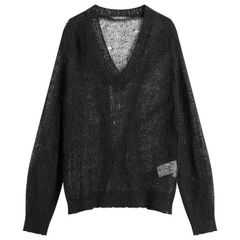 アワーレガシー メンズ アウター ニット・セーター Vネック リネン Our Legacy Linen Slow VNeck Jumper Black ブラック