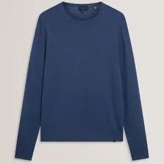 テッドベーカー メンズ アウター ニット・セーター クルーネック リネン Ted Baker Mens Linen Blend Crew Neck Jumper MIDNAVY ネイビーのサムネイル