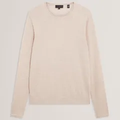 テッドベーカー メンズ アウター ニット・セーター クルーネック リネン Ted Baker Mens Linen Blend Crew Neck Jumper TAUPE トープのサムネイル