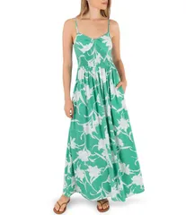 ハーレー レディース トップス ワンピース フラワー柄 マキシ フラワー Hurley Palm Springs Floral Maxi Dresspringreen グリーンのサムネイル