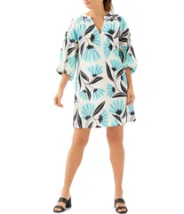 カレンケーン レディース トップス ワンピース Vネック フラワー柄 プチ フラワー Karen Kane Petite Size Floral Split VNeck 34 Puff Sleeve Shift Dress Print