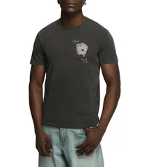 ラッキーブランド メンズ トップス シャツ Lucky Brand Short Sleevegas Poker Club Tee Jet Black ブラック