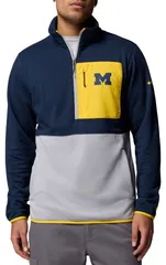 コロンビア メンズ アウター ジャケット・ブルゾン Columbia Mens Michigan Wolverines Collegiate Navy Hike HalfZip Jacket NoColor ネイビー