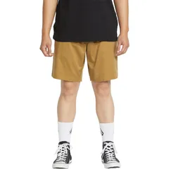 ボルコム メンズ ボトムス ハーフパンツ・ショーツ Volcom Frickin Elastic Waist 19 Short Mens Darkhaki カーキのサムネイル