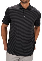 블랙 로버 맨즈 탑스 폴로 셔츠 Black Clover Mens Palmer Jacquard Golf Polo Black 블랙