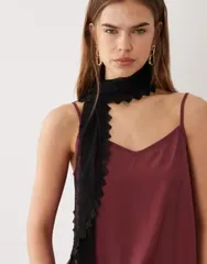 ジェイディーワイ レディース アクセサリー マフラー・ストール・スカーフ レース JDY multiway lace scarf Black ブラック