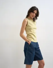 トップショップ レディース トップス タンクトップ Topshop slim tank in soft lime Soft lime ライムのサムネイル