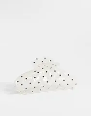 エイソス レディース アクセサリー ドット ASOS DESIGN hair claw clip in pearlized with polka dots Multi マルチカラーのサムネイル