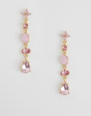 アクセサライズ レディース アクセサリー ピアス・イヤリング Accessorizeclectic gem flower drop earrings LIGHT PINK ピンクのサムネイル