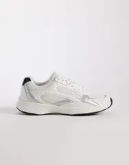 エイソス レディース シューズ スニーカー レース ASOS DESIGN Doodle lace up sneakers and White mix ホワイトのサムネイル