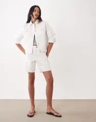 エイソス レディース アウター ジャケット・ブルゾン デニム ASOS DESIGN oversized 90s denim jacket WHITE ホワイトのサムネイル