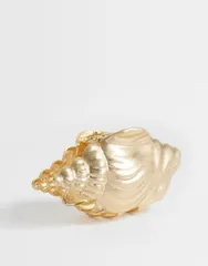 エイソス レディース アクセサリー ASOS DESIGN hair claw clip with conch shell design in brushed gold tone GOLD ゴールドのサムネイル