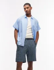 グラミチ メンズ ボトムス ハーフパンツ・ショーツ リラックスフィット ショートパンツ Gramicci OG plaid relaxed fit seersucker Gshorts in multi stripe マルチカラー