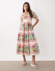 定価15万程 Adeam flower summer サマー花柄 フレアスカート - メルカリ