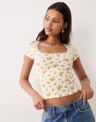 ✴︎新品✴︎ Reformation Delevan Top Lemonade 0 - メルカリ