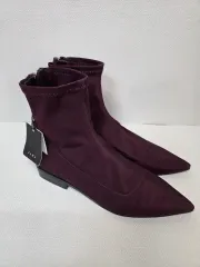 ZARA パープル ストレッチ アンクル ブーツ 240 37 サイズ