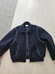 VELNUS クロップドダブルジップコーデュロイブルゾンチャコールグレーM 