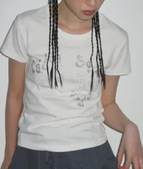 Catch Embroidery T-Shirt Off Whiteのサムネイル
