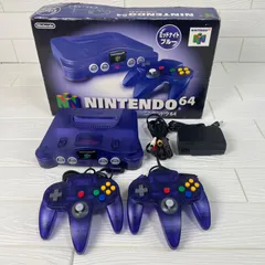 Nintendo  旧世代ゲーム機本体  NINTENDO 64 限定ミッドナイトブルー　箱、コントローラー2個付き