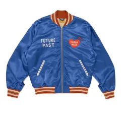 HUMAN MADE ヒューマンメイド Blue Satin Jacket (新品)のサムネイル