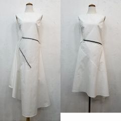 着物リメイク✤白大島紬フレアーワンピース✤正バイヤス仕立て正絹 着物リメイク✤白大島紬フレアーワンピース✤正バイヤス仕立て正絹