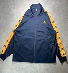 ふ*～様 太ライン adidas ナイロンジャケット 裾絞り HIPHOP B系 