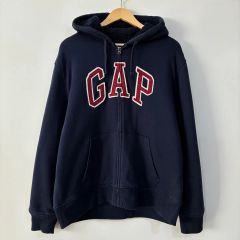gap 30周年 ジップパーカー ジップフーディー 青 - メルカリ