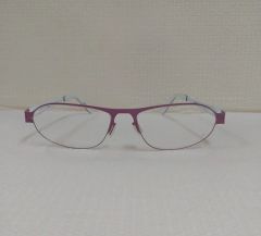 Theo（テオ）】レディース眼鏡｜パープル×ブラック｜美品｜個性派知的
