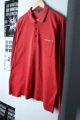 (XL) DAKS カラ 長袖Tシャツ オレンジ ポケット オールドスクール-18165のサムネイル