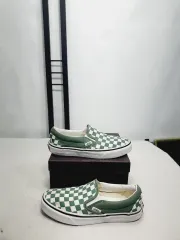 VANS ヴァンズ スリッポン チェッカーボード グリーン 240
