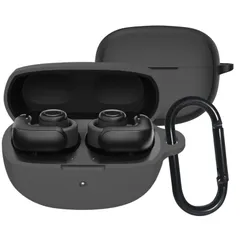 新品 BUITFOU Bose Ultra Open Earbuds ケース Bose Ultra Open Earbuds 保護ケース 柔らかい シリコン製 落下防止 キズ防止 耐衝撃 防塵 軽量 装着充電可能 カラビナ付き 紛失防止(ブラック)