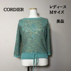 CORDIER コルディア　ニット　七分袖　ターコイズ系色　Mサイズ　レディース　美品　【B-3】のサムネイル